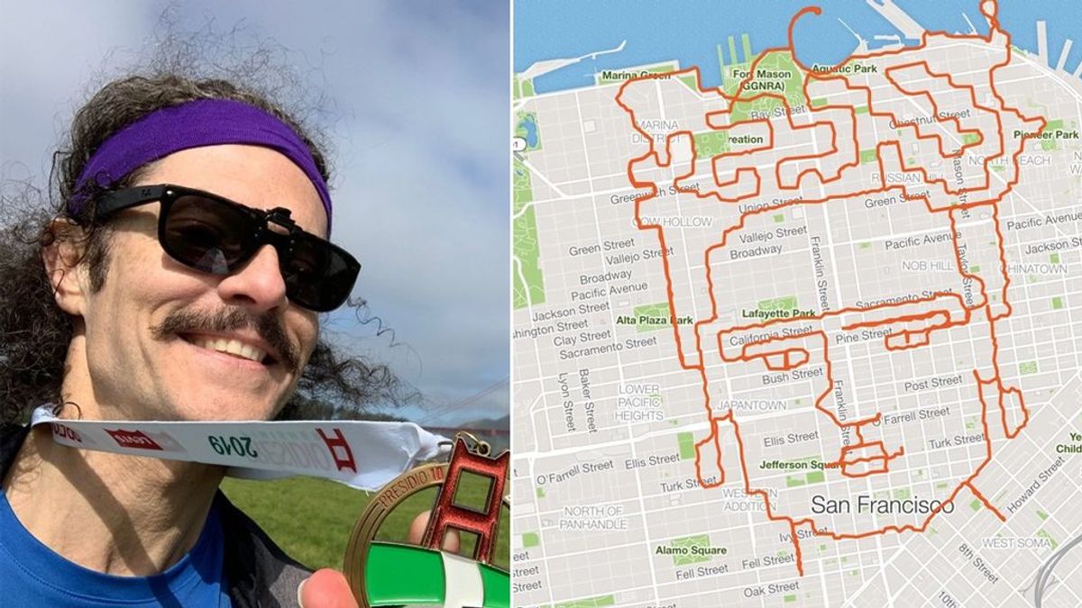 Un corredor de San Francisco convierte sus rutas de ‘running’ en obras de arte Un corredor de San Francisco convierte sus rutas de ‘running’ en obras de arte