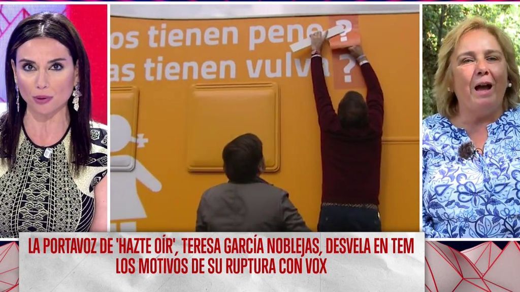 Teresa García Noblejas, portavoz de 'Hazte Oír': "En VOX han estado flojitos con el colectivo LGTBI"