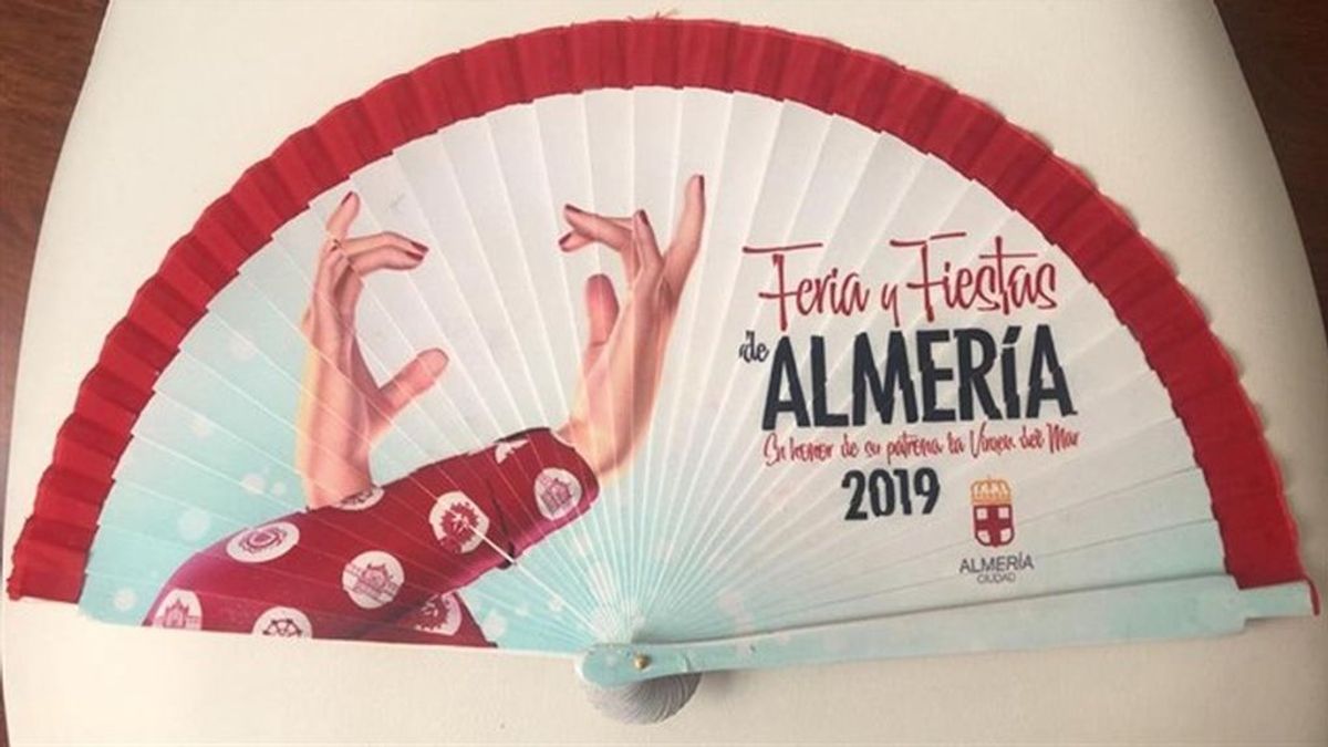 Abanico de la Feria y Fiestas de Almería 2019, diseñado por Rubén Lucas García.