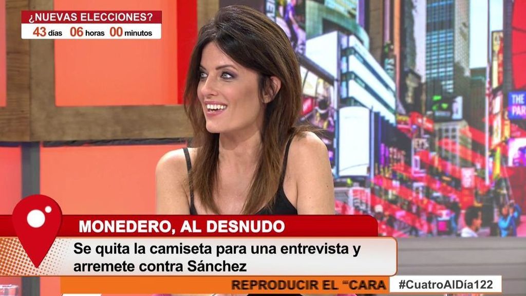 Cristina Seguí, sobre el desnudo de Juan Carlos Monedero: "Me produce ternura porque me recuerda a ET"