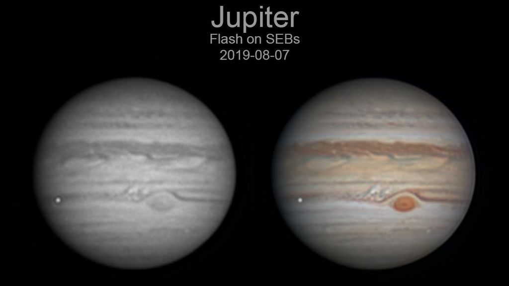 Un astrónomo aficionado capta un objeto al estrellarse contra Júpiter Un astrónomo aficionado capta un objeto al estrellarse contra Júpiter