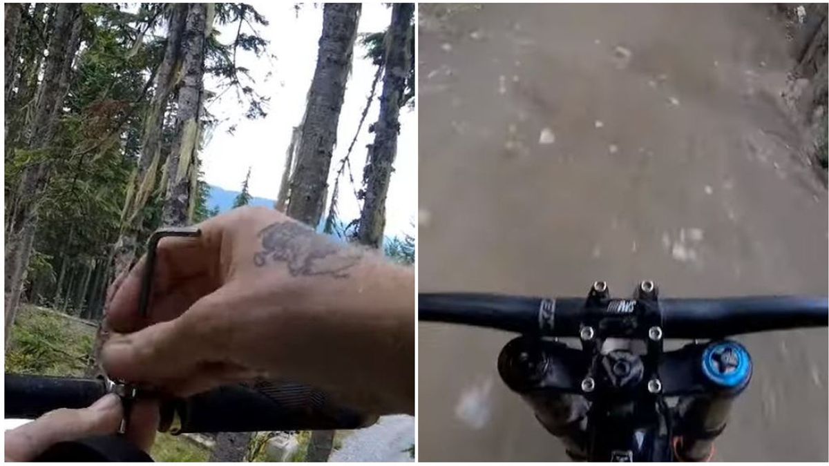 La última locura de un biker: quita los frenos de su MTB para bajar una peligrosa ladera