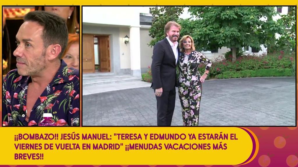 Jesús Manuel Ruiz confirma que María Teresa Campos y Edmundo Arrocet regresarán de sus vacaciones el próximo viernes: ¿Han adelantado sus vacaciones?