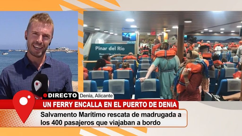 Rescatan a 400 personas de un ferry que quedó encallado en Denia