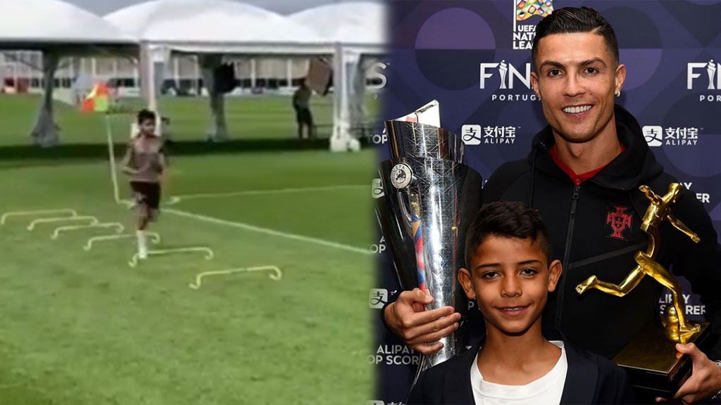 Cristiano Ronaldo ya tiene sucesor: El portugués comparte entrenamientos con su hijo mayor Cristiano Ronaldo ya tiene sucesor: El portugués comparte entrenamientos con su hijo mayor