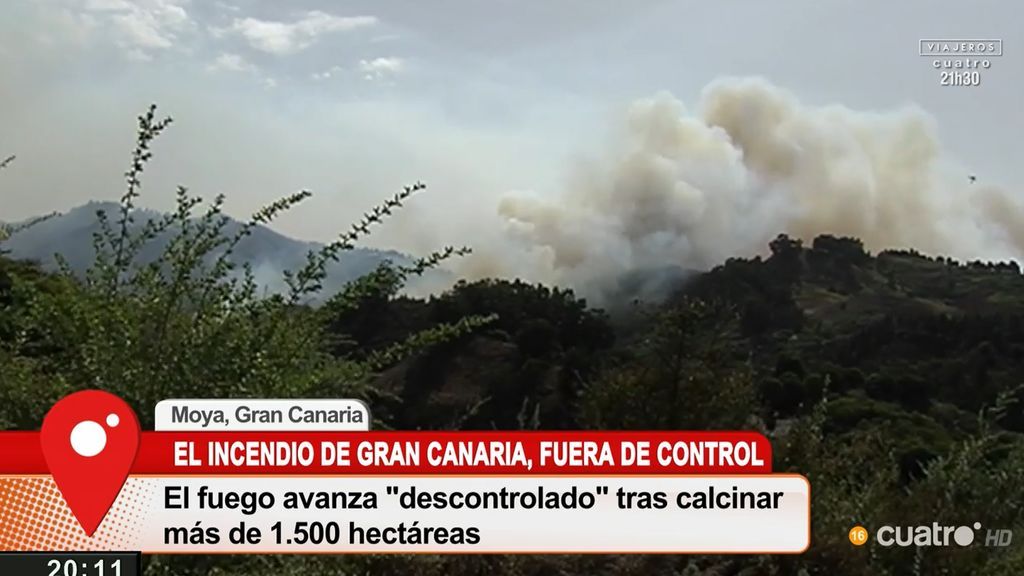 El incendio de Canarias, fuera de control