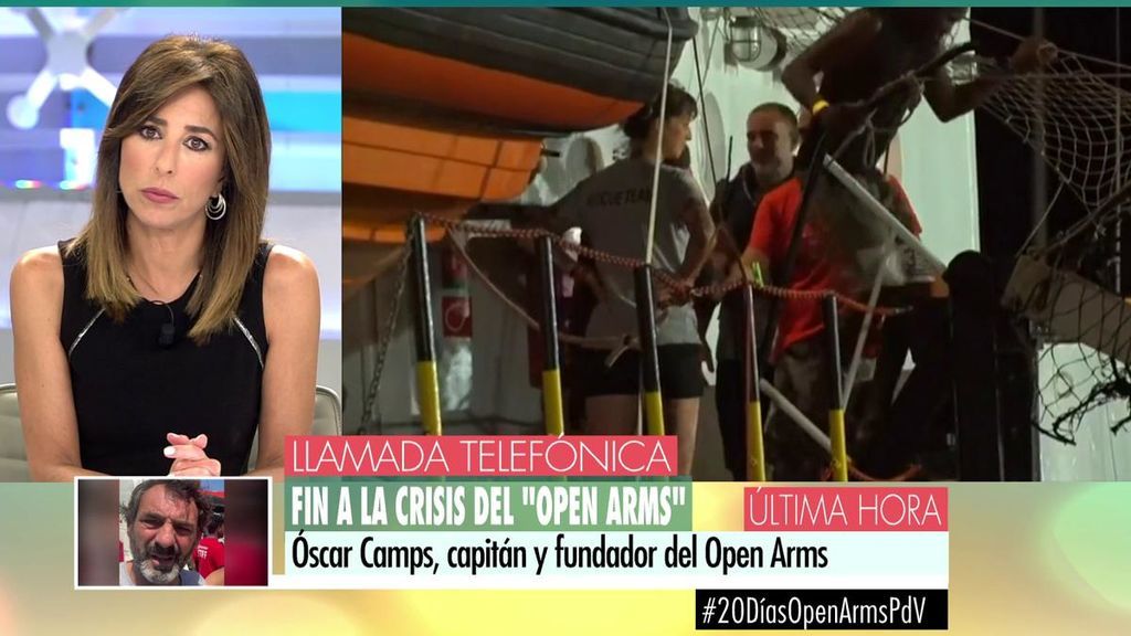 Oscar Camps habla tras la llegada a tierra del Open Arms