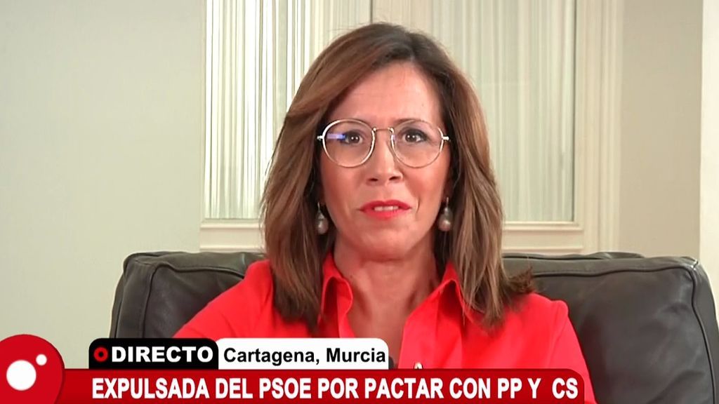 Expulsada del PSOE de Cartagena por pactar con PP y C’S: “Hice lo que tenía que hacer”