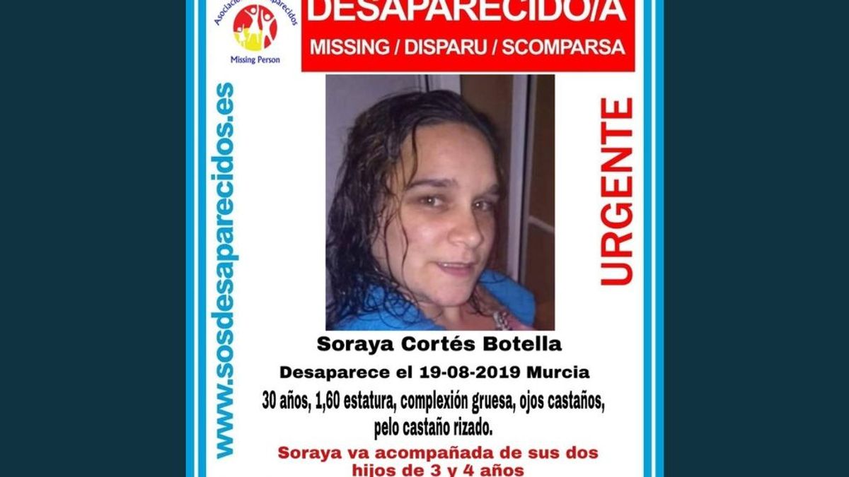 Una mujer que iba con sus hijos está desaparecida en Murcia desde el 19 de agosto