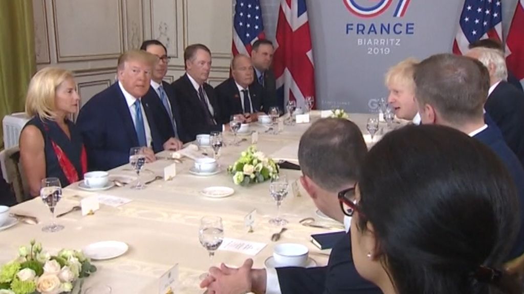 Sintonía y halagos entre Trump y Johnson en las segunda jornada del G7