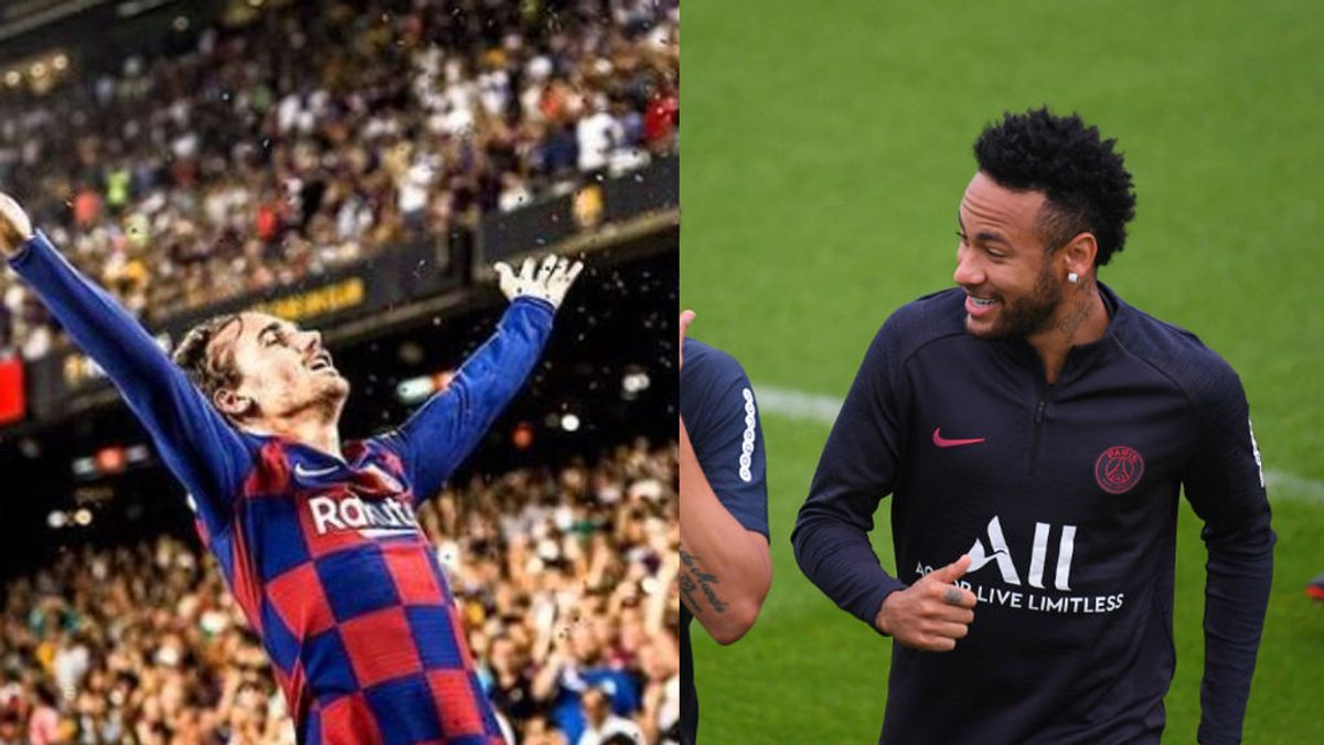 A Neymar 'le gustan' las publicaciones de Griezmann y Sergi Roberto celebrando la victoria del Barça ante el Betis