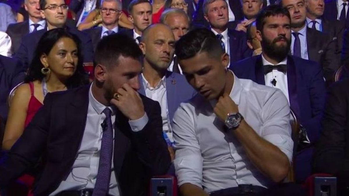 Cristiano Y Messi juntos en el sorteo de la Champions Cristiano Y Messi juntos en el sorteo de la Champions