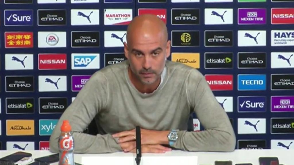 Pep Guardiola detiene la rueda de prensa para dar su pésame a Luis Enrique