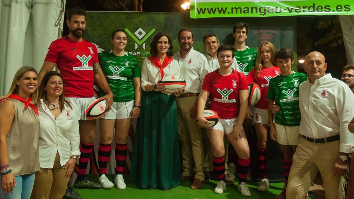 El 'Rugby Mangas Verdes Alcalá' se presenta con el apoyo de Díaz Ayuso, nueva presidenta de la Comunidad de Madrid El 'Rugby Mangas Verdes Alcalá' se presenta con el apoyo de Díaz Ayuso, nueva presidenta de la Comunidad de Madrid