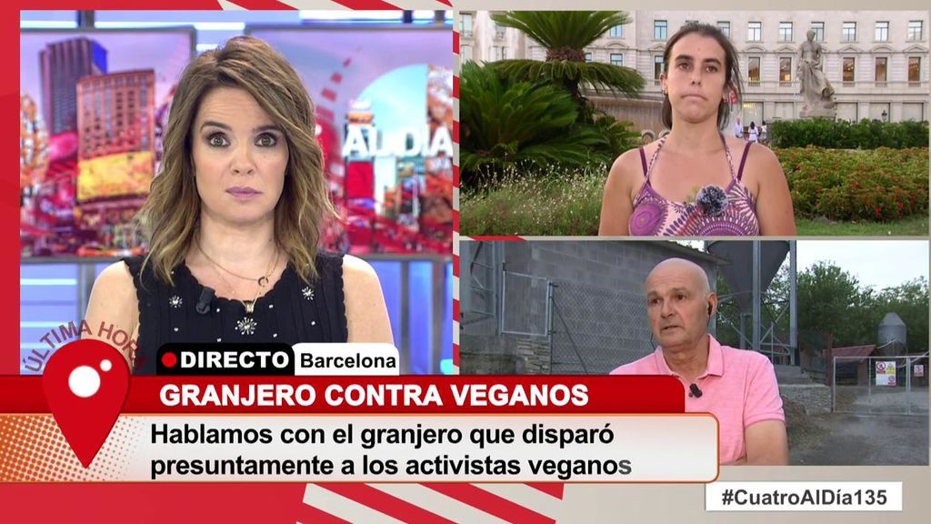 Activista y granjero discuten