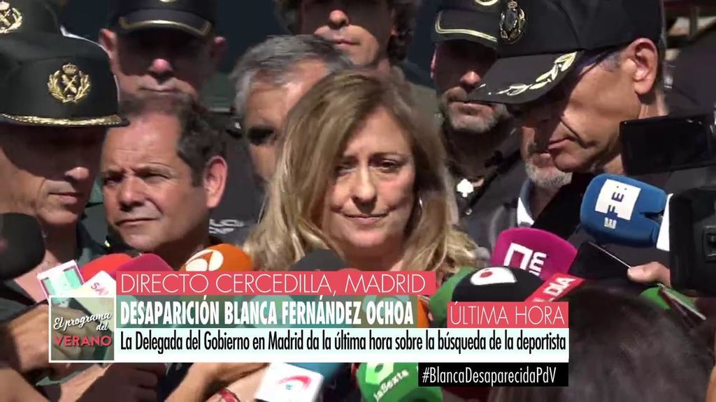 La Delegada del Gobierno de Madrid da las últimas novedades sobre la búsqueda de Blanca Fernández Ochoa