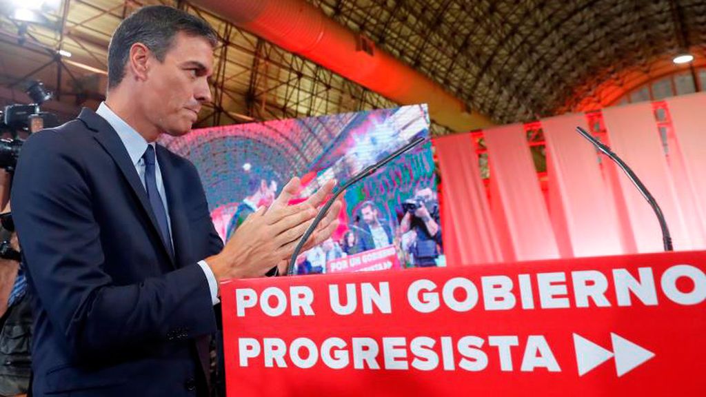 Sánchez en la presentación de las 300 medidas Sánchez en la presentación de las 300 medidas