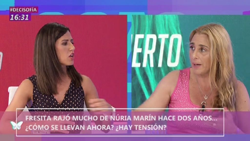 Nuria Marín y Fresita, enfrentadas