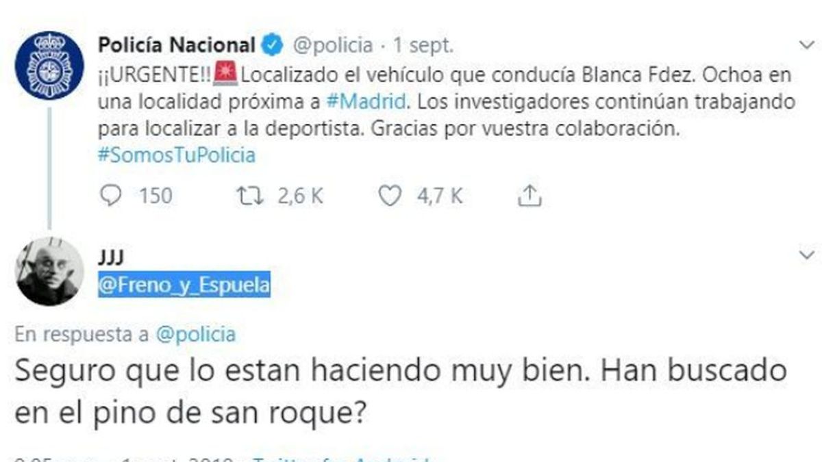 El misterioso y premonitorio tuit sobre el lugar de muerte de Blanca Fernández que revoluciona las redes