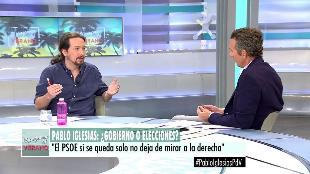 Pablo Iglesias: "Pedro Sánchez no está gobernando con Albert Rivera de vicepresidente porque Rivera no quiere"
