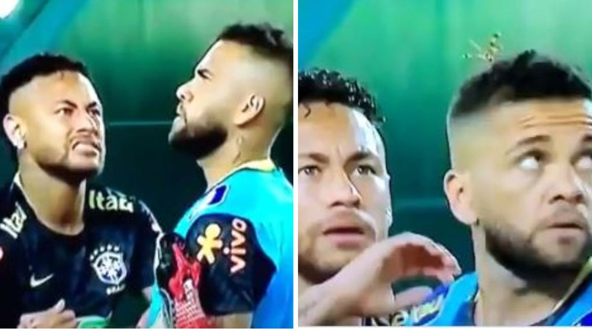 El susto de Neymar al ver un insecto posado en la cabeza de Dani Alves: la reacción de ambos se ha hecho viral El susto de Neymar al ver un insecto posado en la cabeza de Dani Alves: la reacción de ambos se ha hecho viral