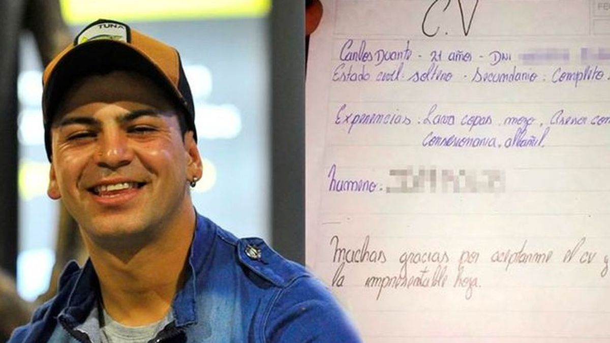 La inspiradora historia de Carlos Duarte: escribió a mano su CV, consiguió el trabajo y ya ha ascendido