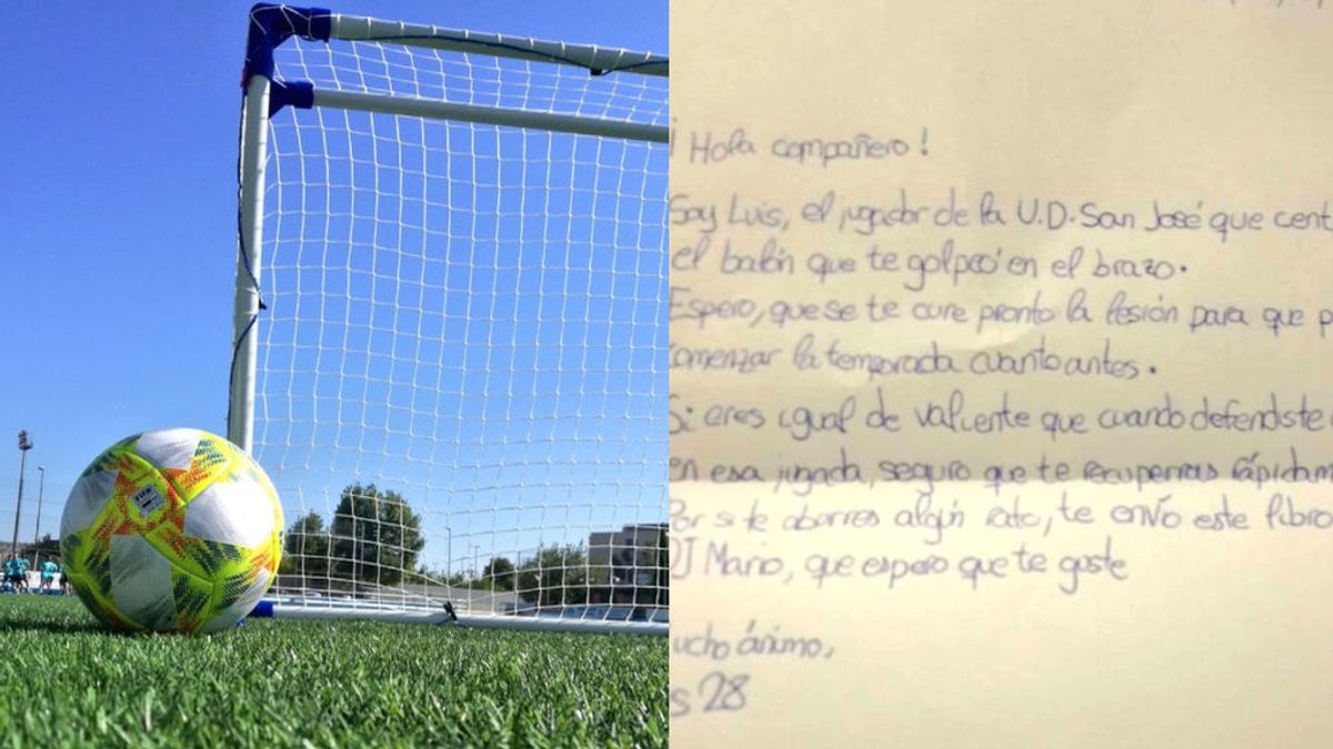 La carta de un niño de 10 años a su rival tras lesionar su brazo: "Si eres así de valiente defendiendo, te recuperas rápido seguro" La carta de un niño de 10 años a su rival tras lesionar su brazo: "Si eres así de valiente defendiendo, te recuperas rápido seguro"