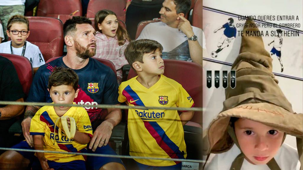 El hijo de Messi rompe a llorar tras la elección de casa por el sombrero seleccionador de Harry Potter El hijo de Messi rompe a llorar tras la elección de casa por el sombrero seleccionador de Harry Potter