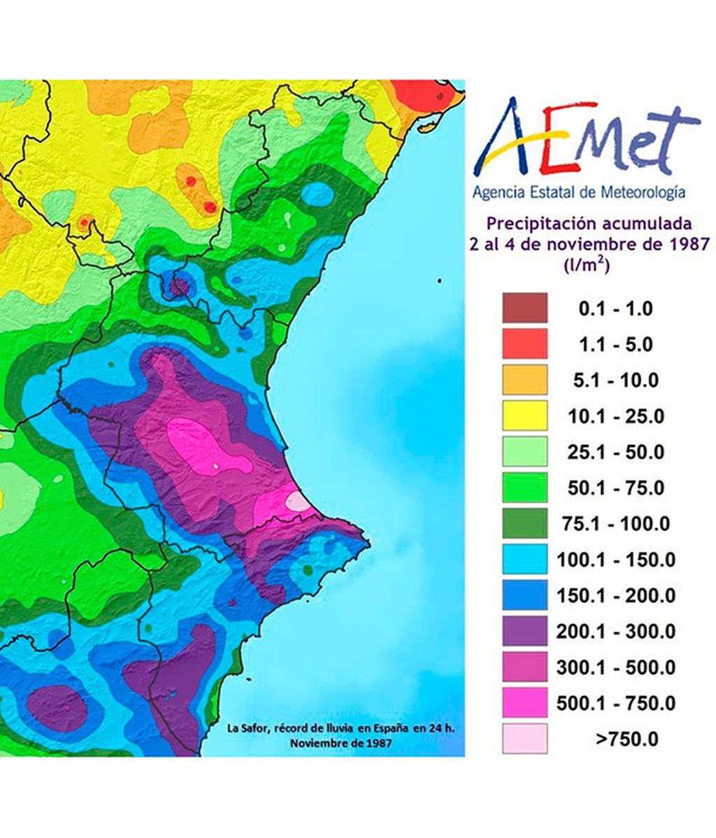 Mapa precipitaciones AEMET