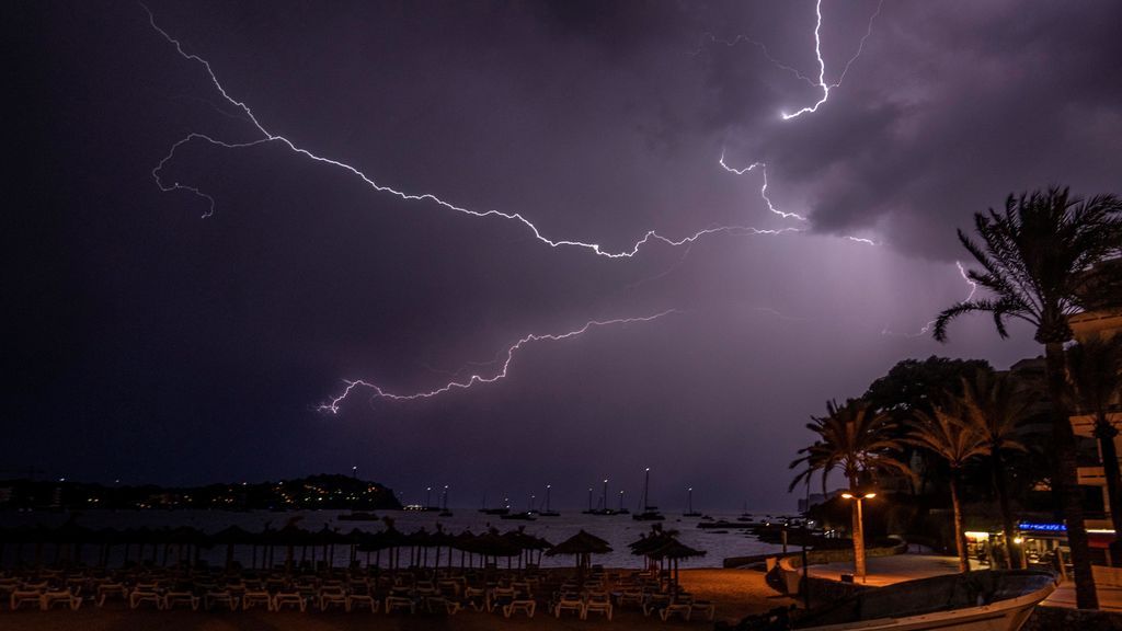 Tormenta eléctrica registrada la madrugada de este sábado en Mallorca