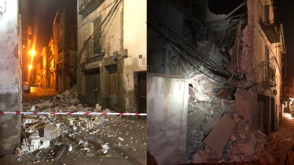 Se derrumba la fachada de una vivienda en La Rioja Se derrumba la fachada de una vivienda en La Rioja