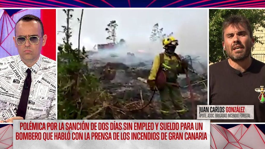 Indignación en las redes sociales por la suspensión de empleo y sueldo de un bombero que informó sobre los incendios de Gran Canaria