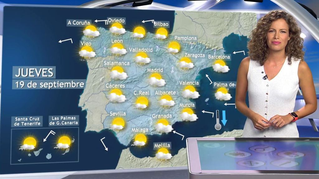 Predicción tiempo jueves