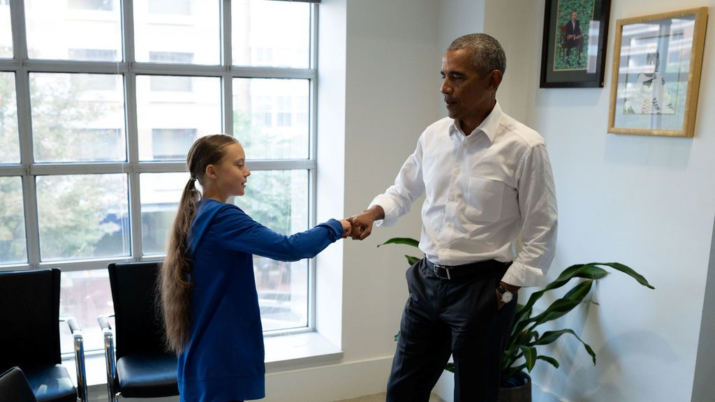 Greta Thunberg y Barack Obama se reúnen en Washington: ¡Somos un equipo!