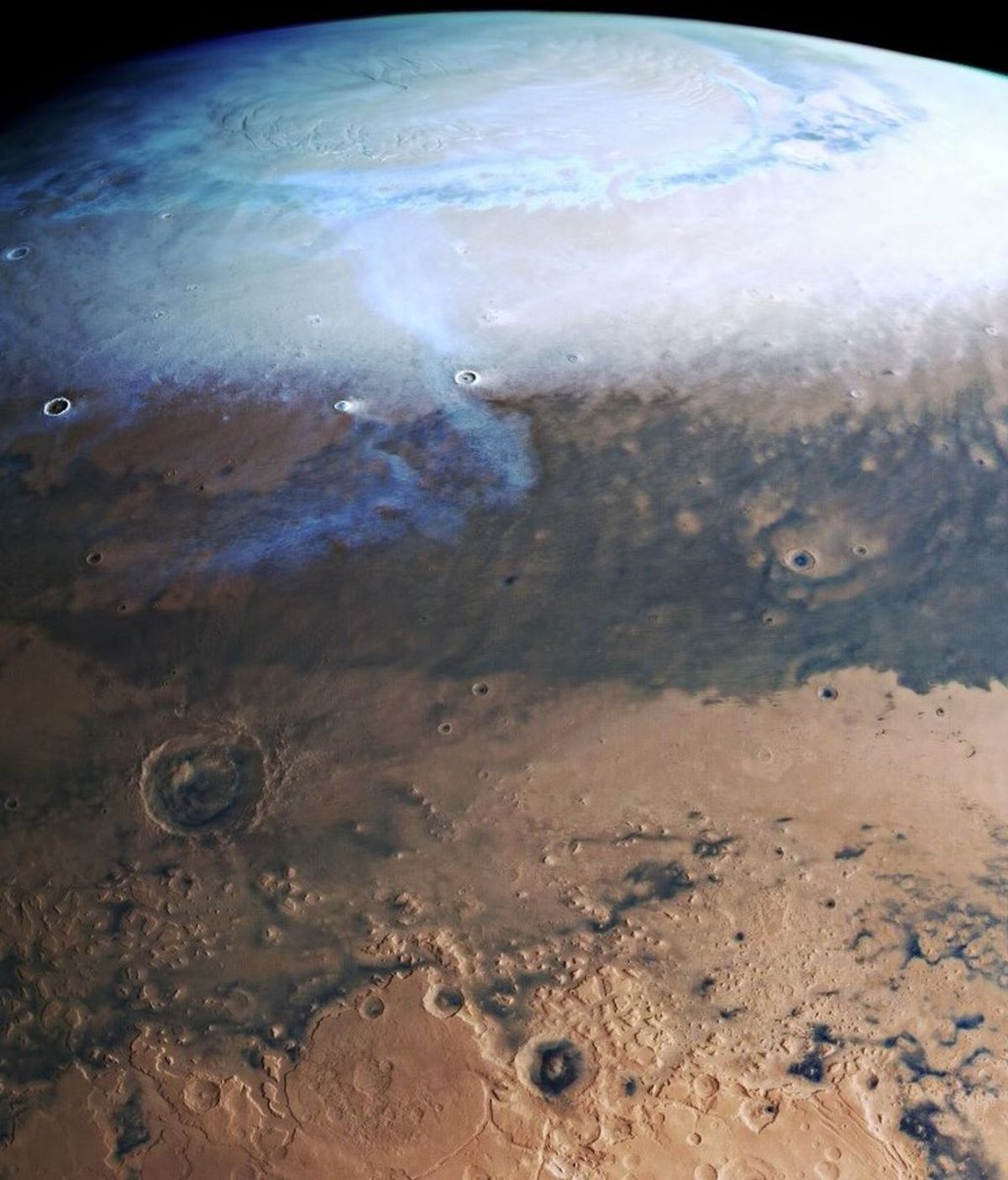 El planeta rojo, al detalle: publican una espectacular imagen de Marte en alta resolución