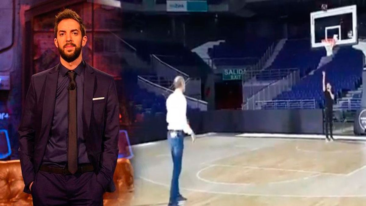 La canasta de David Broncano en la presentación de la Liga Endesa: "Parece que no interesa que se sepa" La canasta de David Broncano en la presentación de la Liga Endesa: "Parece que no interesa que se sepa"