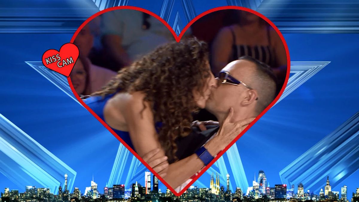 Paz Padilla y Risto Mejide estrenan la 'kiss cam' de 'Got Talent' con un besazo