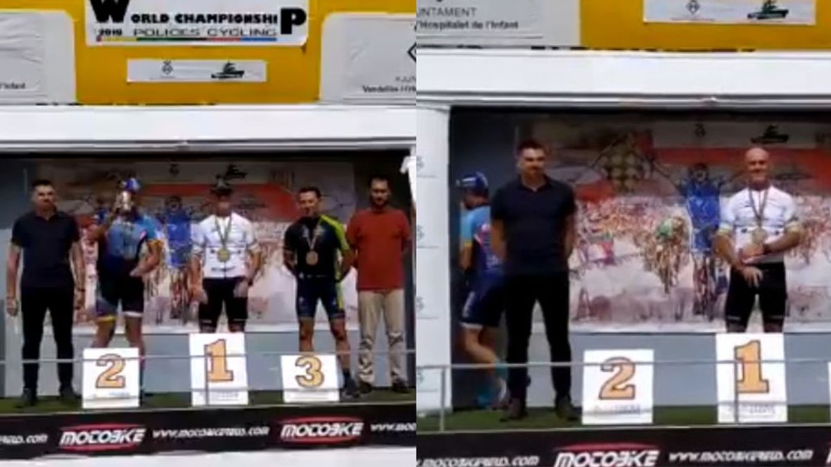 Un mosso d'esquadra acaba segundo en una prueba ciclista pero abandona el podio al sonar el himno de España Un mosso d'esquadra acaba segundo en una prueba ciclista pero abandona el podio al sonar el himno de España