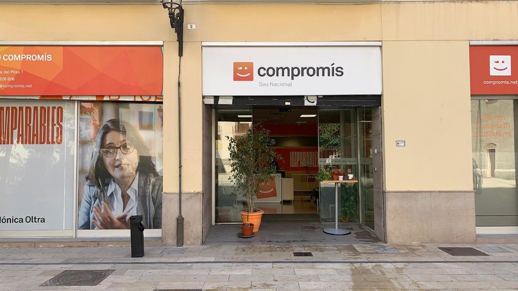 Sede Compromís en Valencia esta mañana Sede Compromís en Valencia esta mañana