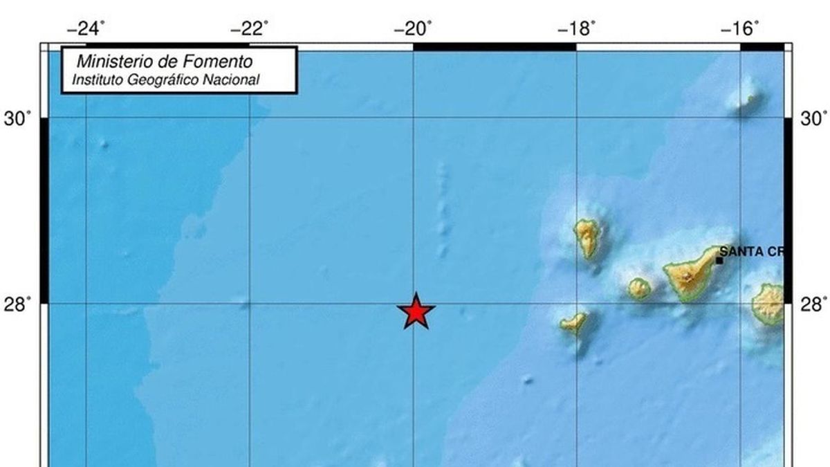 Terremoto de magnitud  5.7 al oeste de El Hierro