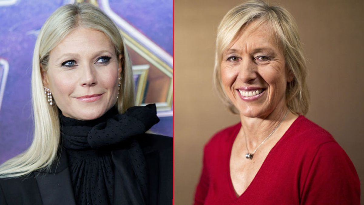 Gwyneth Paltrow y Martina Navratilova Gwyneth Paltrow y Martina Navratilova