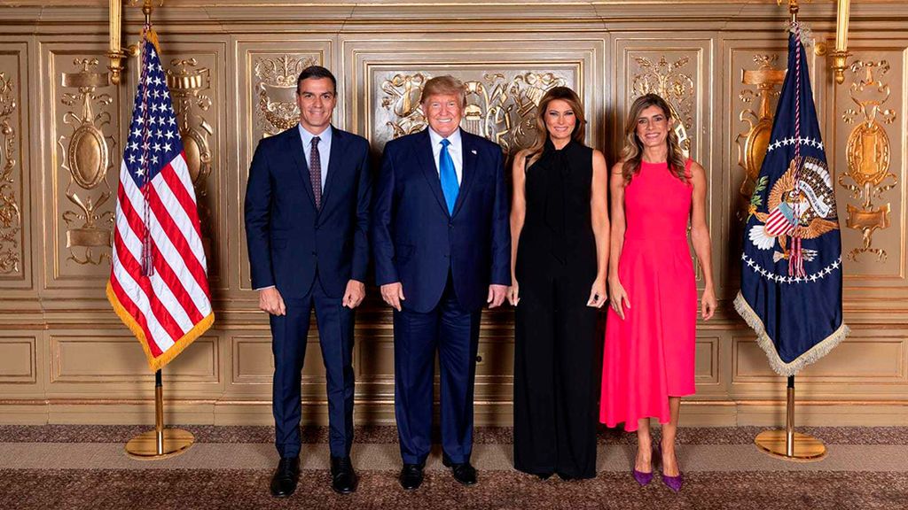 Los Sánchez y los Trump posan juntos en Nueva York Los Sánchez y los Trump posan juntos en Nueva York