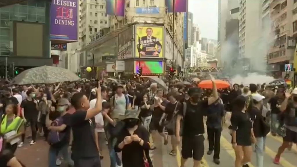 Incidentes en Hong Kong en la celebración del quinto aniversario de la Revolución de los Paraguas