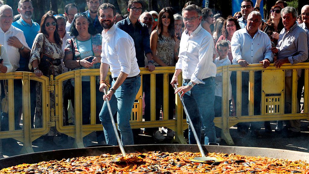 Pablo Casado en un acto de precampaña en Zaragoza Pablo Casado en un acto de precampaña en Zaragoza