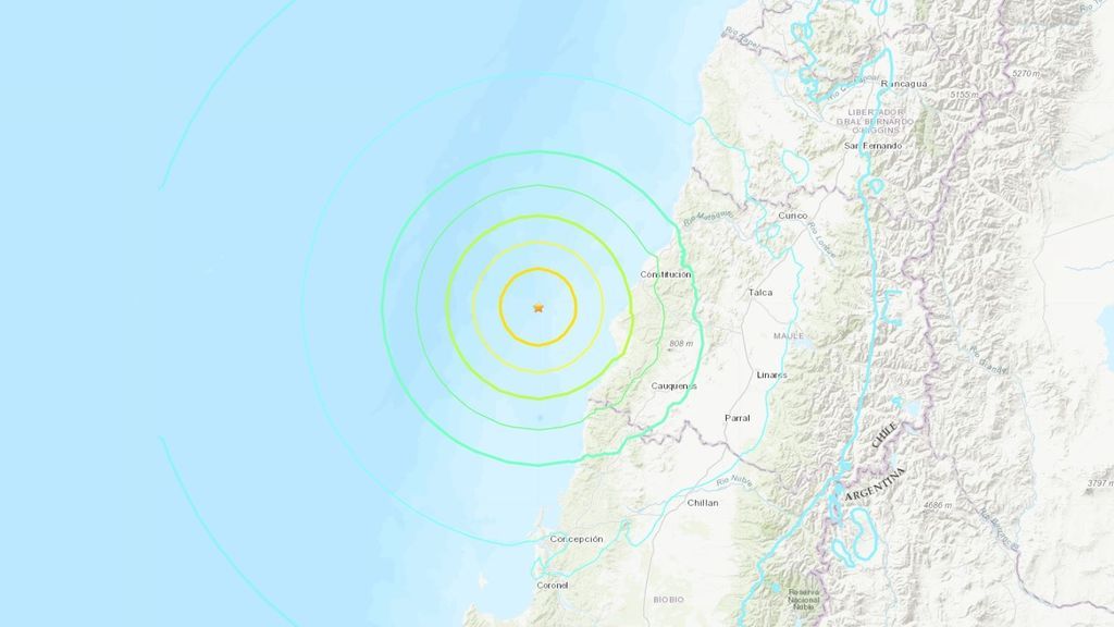Un terremoto de magnitud 7'2 sacude Chile Un terremoto de magnitud 7'2 sacude Chile