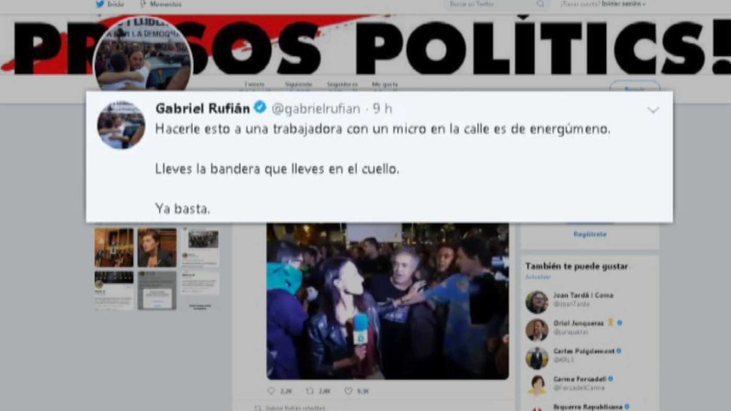 Solidaridad en las redes con nuestra compañera Laila Jiménez, agredida en la manifestación del 1-O en Barcelona