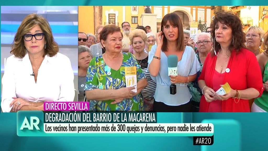 Los vecinos de la Macarena, hartos de la situación con los indigentes