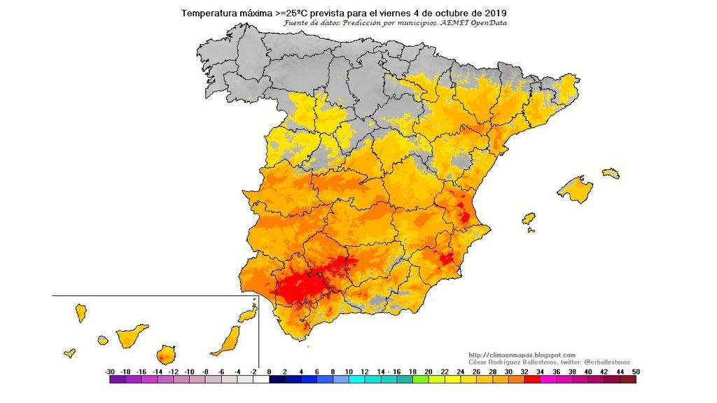 +25ºC max viernes