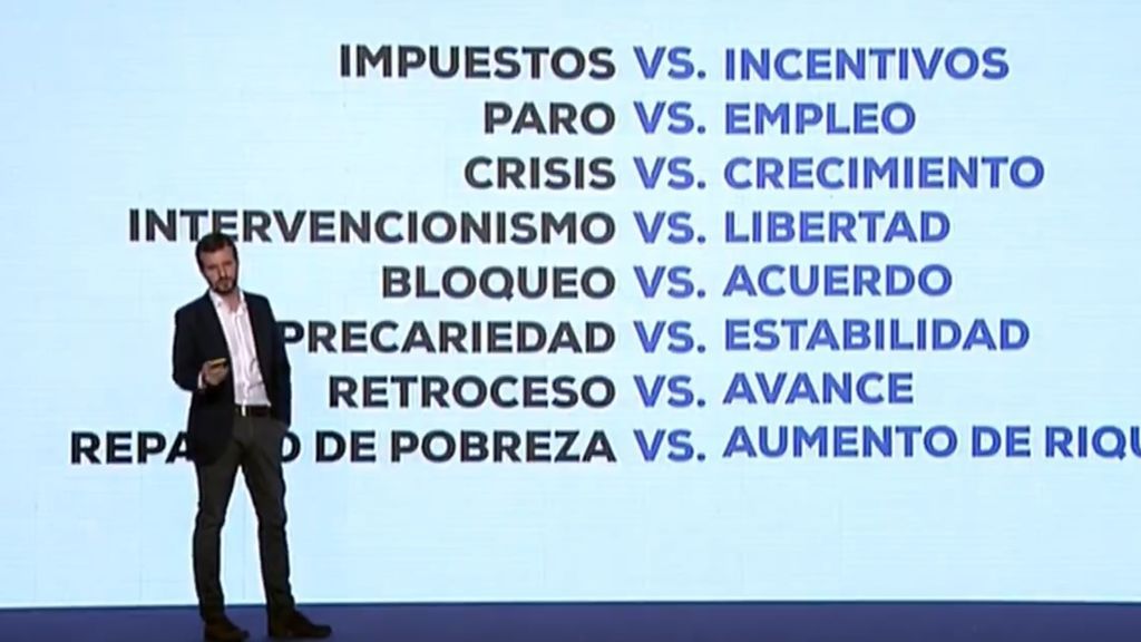 Casado defiende la necesidad del PP: "España no podría soportar otra crisis con el PSOE en el Gobierno"