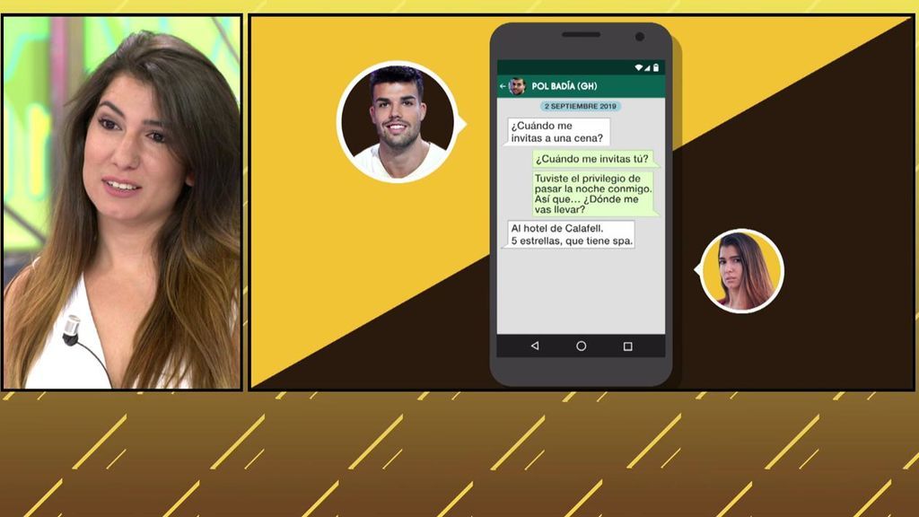 Laia enseña los mensajes que intercambió con Pol: "Me dijo que lo suyo con Maestro Joao era un montaje"